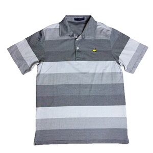 Masters Collection Men’s Size Large Golf Stripe Polo Shirt Logo Made In Italy